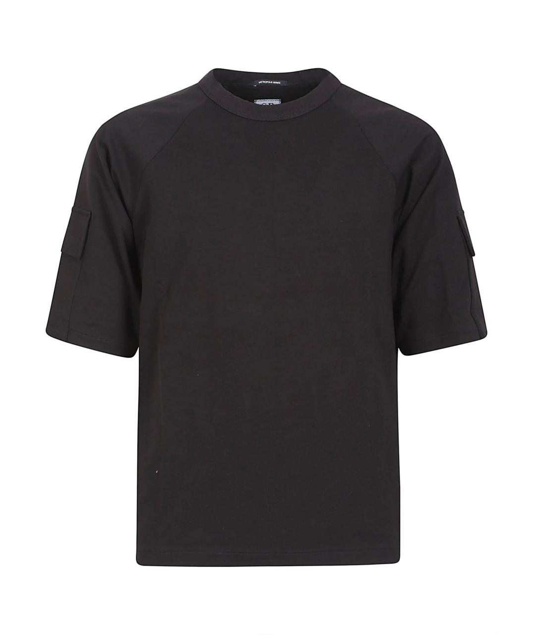 CP COMPANY Черная хлопковая футболка, фото 1