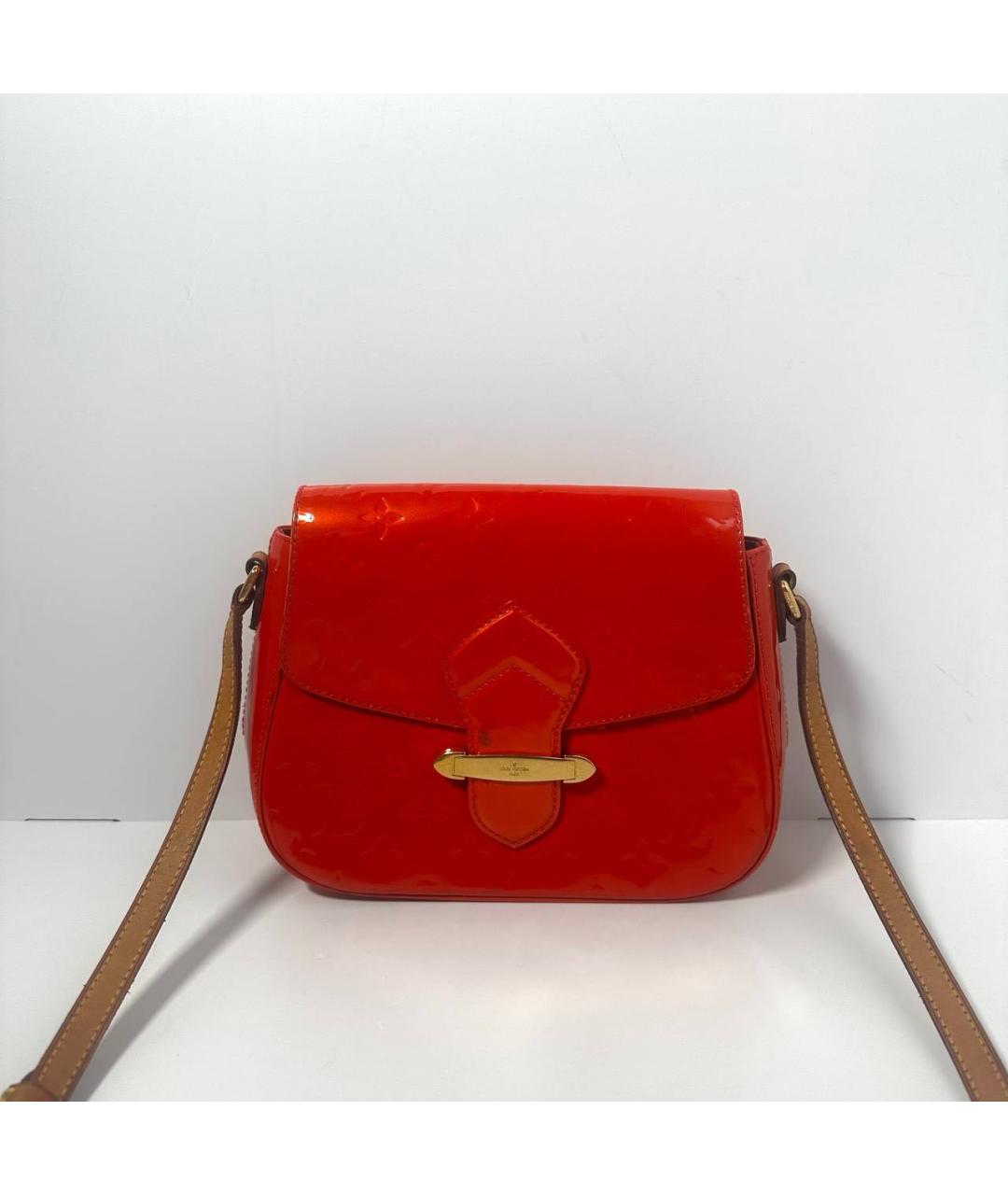 LOUIS VUITTON Красная сумка через плечо из лакированной кожи, фото 8