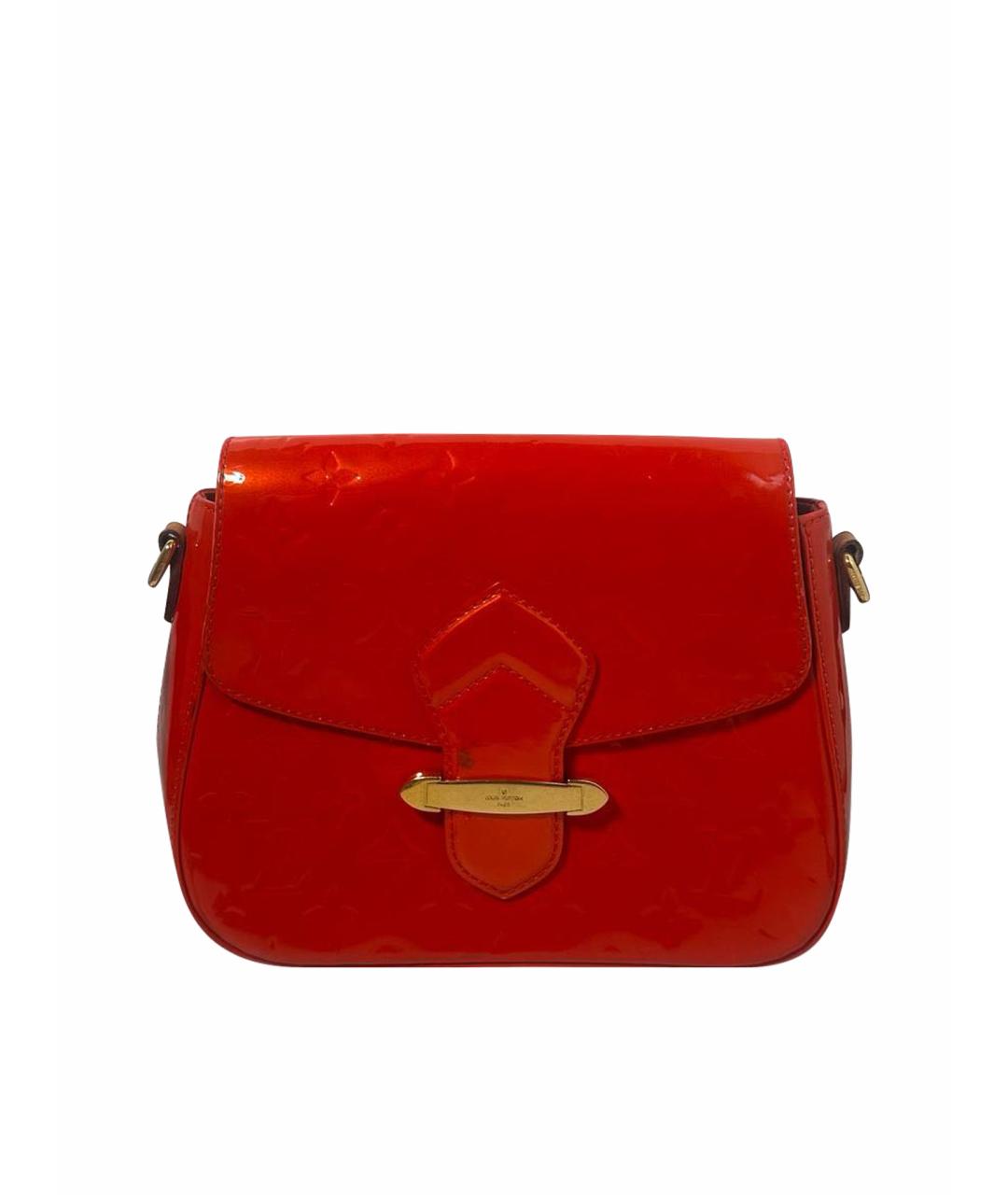 LOUIS VUITTON Красная сумка через плечо из лакированной кожи, фото 1