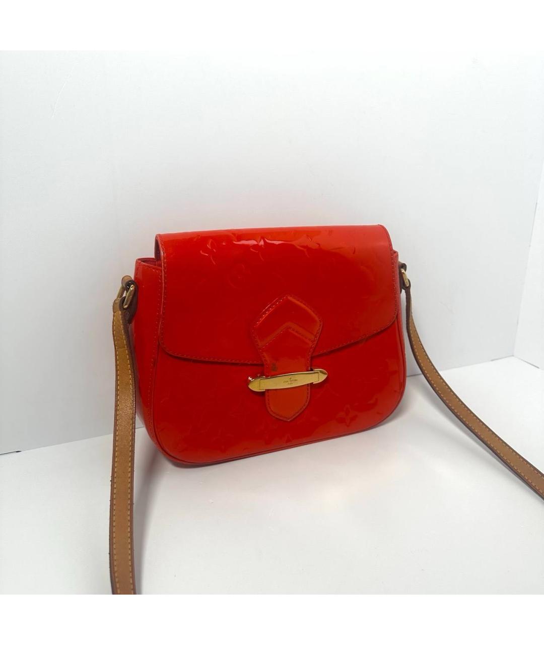 LOUIS VUITTON Красная сумка через плечо из лакированной кожи, фото 4