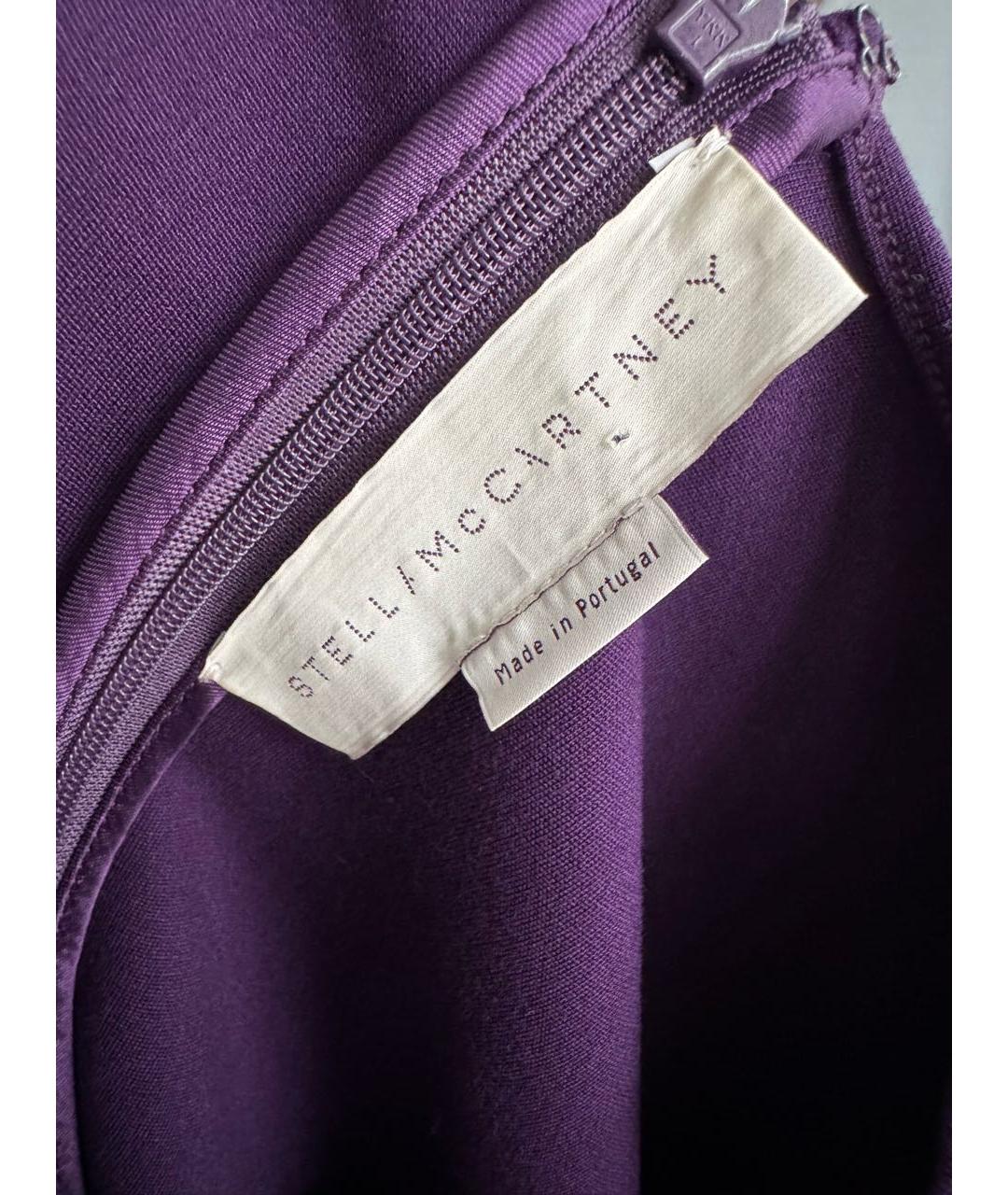STELLA MCCARTNEY Фиолетовое вискозное повседневное платье, фото 3