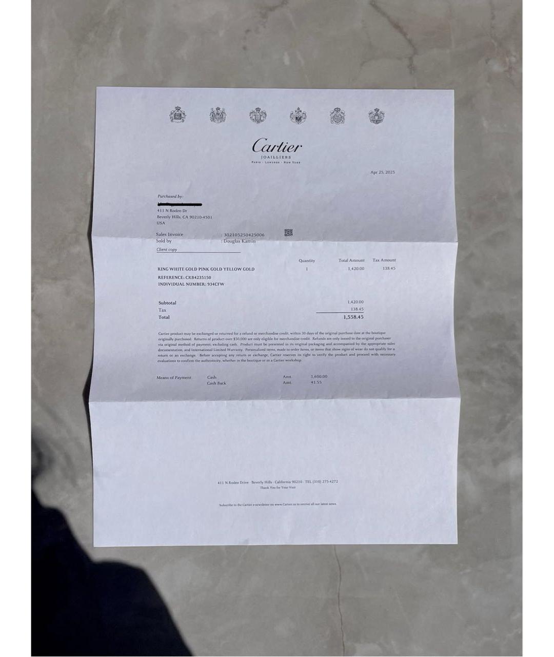 CARTIER Золотое кольцо из желтого золота, фото 3