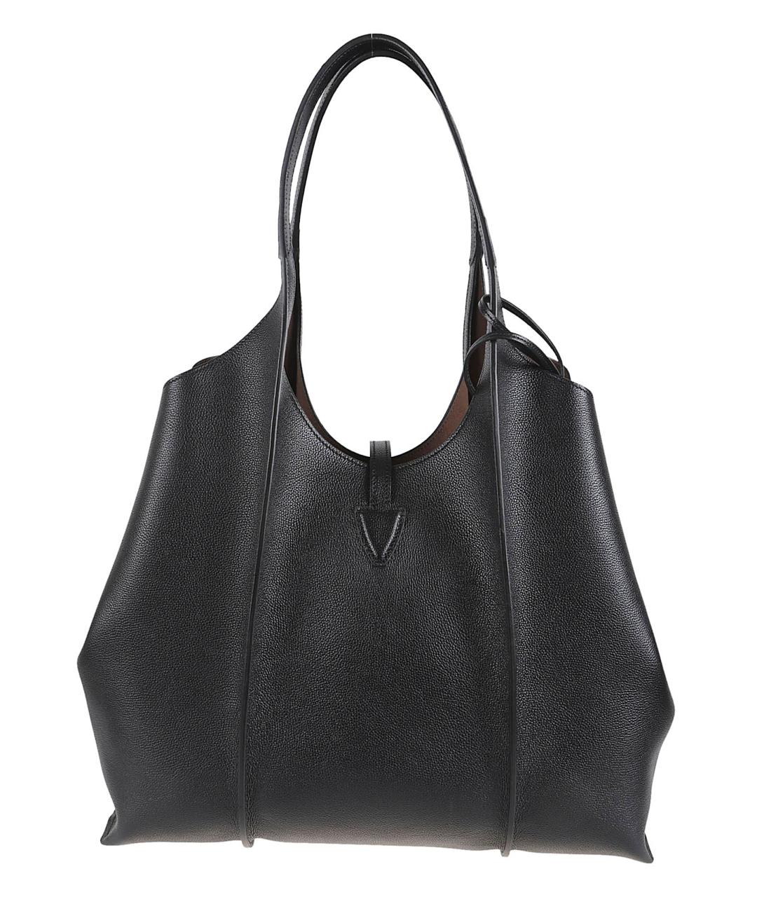 TOD'S Черная кожаная сумка тоут, фото 2