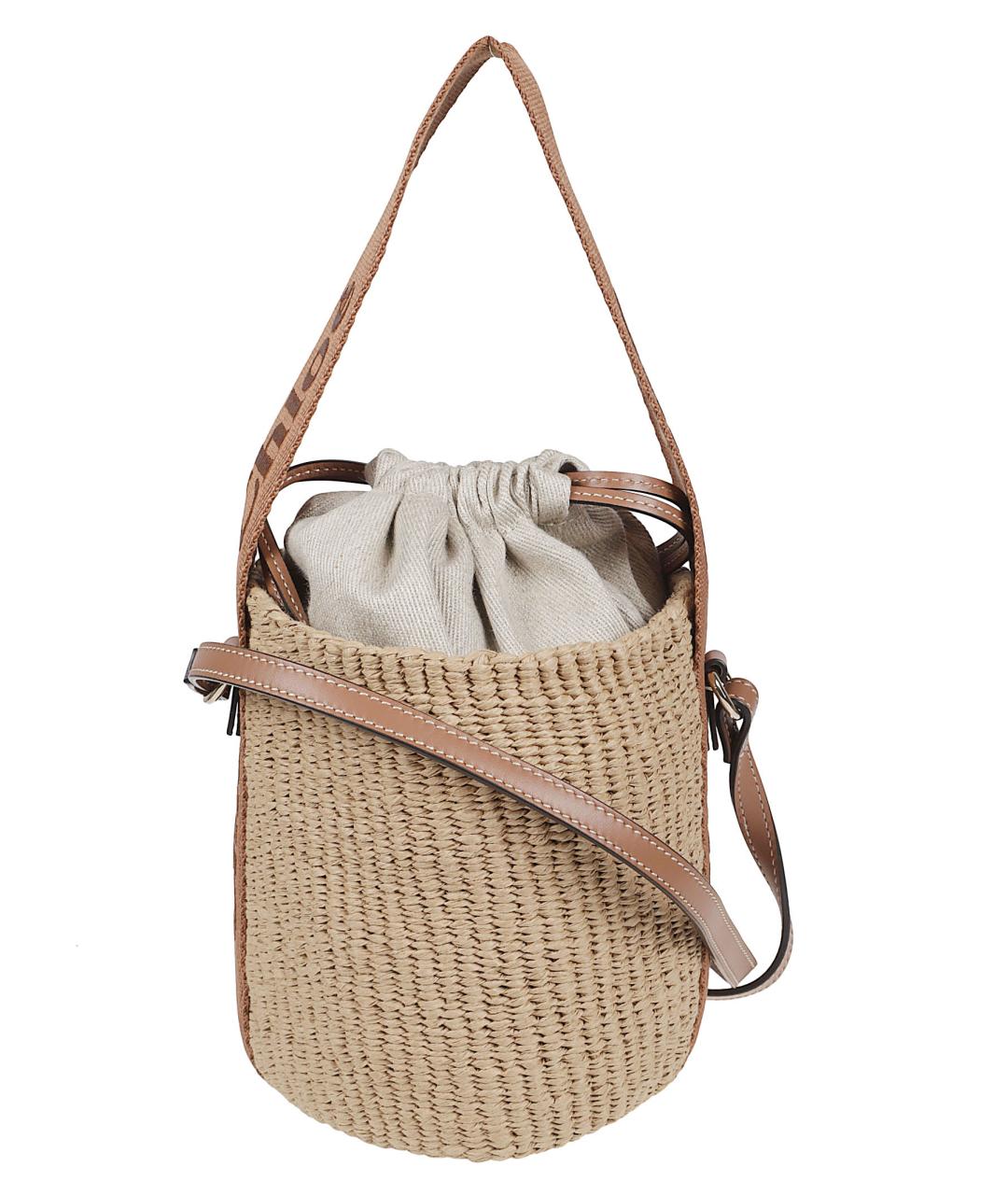 CHLOE Бежевая пелетеная сумка тоут, фото 2