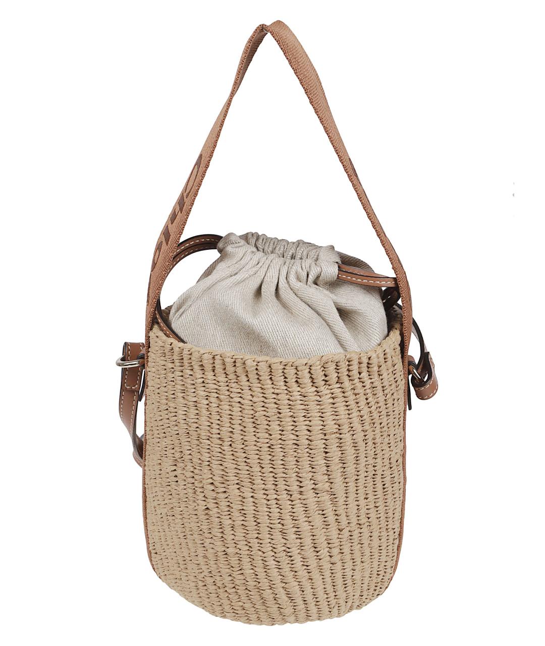 CHLOE Бежевая пелетеная сумка тоут, фото 1