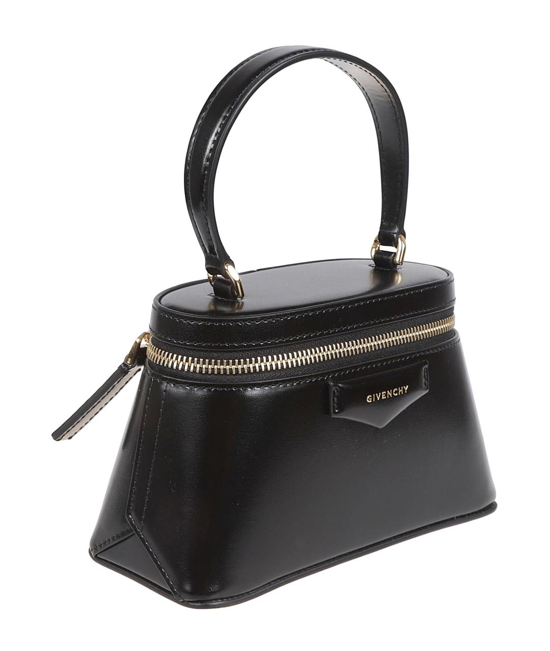 GIVENCHY Черная кожаная сумка с короткими ручками, фото 3
