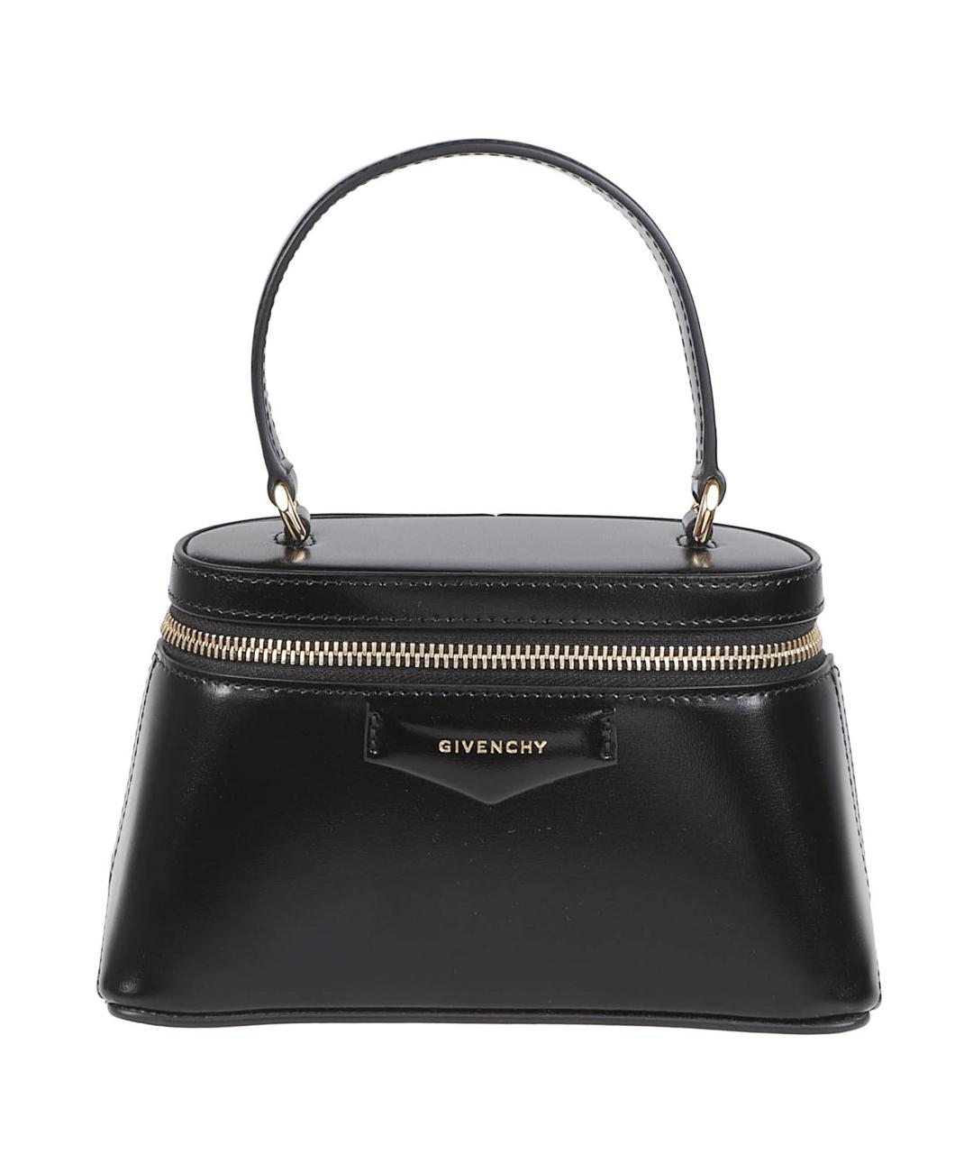 GIVENCHY Черная кожаная сумка с короткими ручками, фото 1