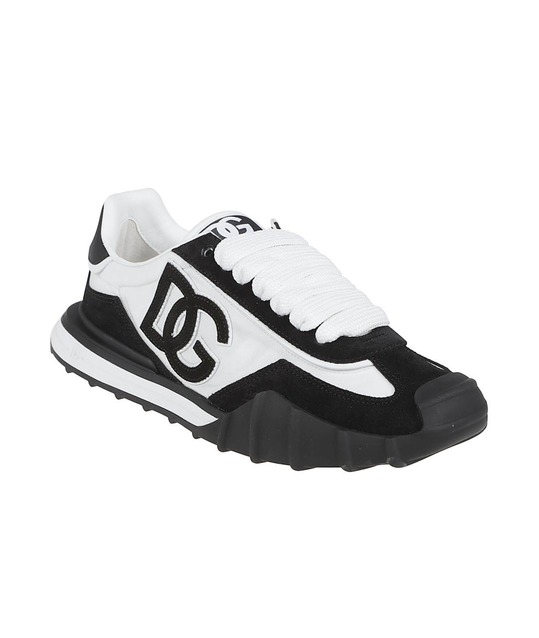 DOLCE&GABBANA Мульти текстильные низкие кроссовки / кеды, фото 2