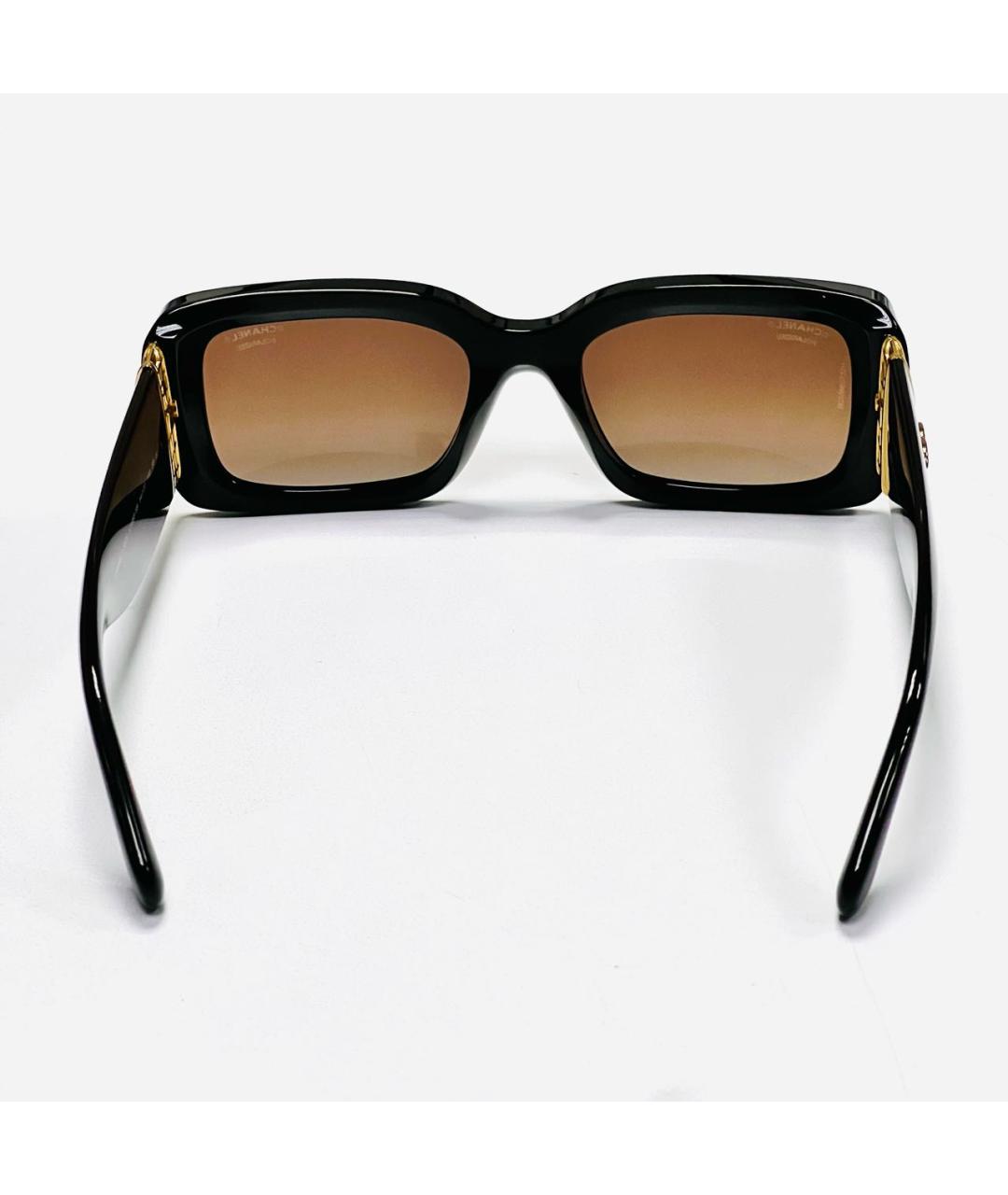 CHANEL Коричневые пластиковые солнцезащитные очки, фото 6