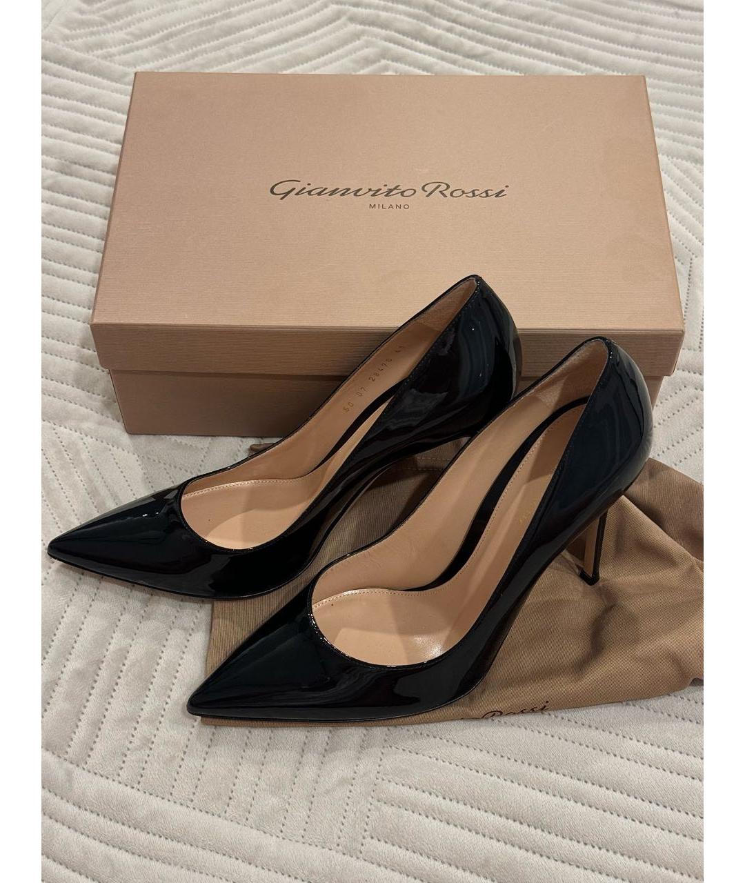 GIANVITO ROSSI Черные туфли из лакированной кожи, фото 3