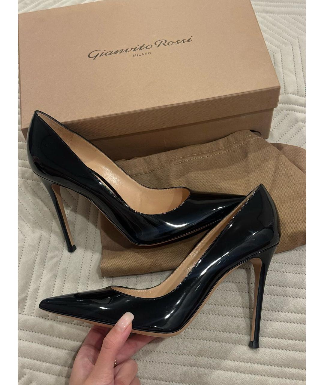 GIANVITO ROSSI Черные туфли из лакированной кожи, фото 2