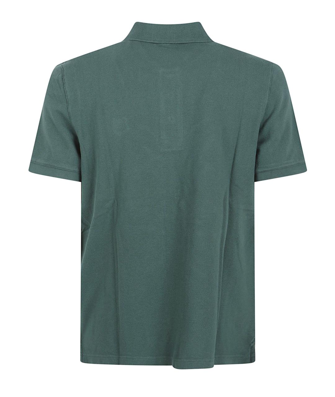 MAISON KITSUNE Зеленые хлопковое поло с коротким рукавом, фото 3