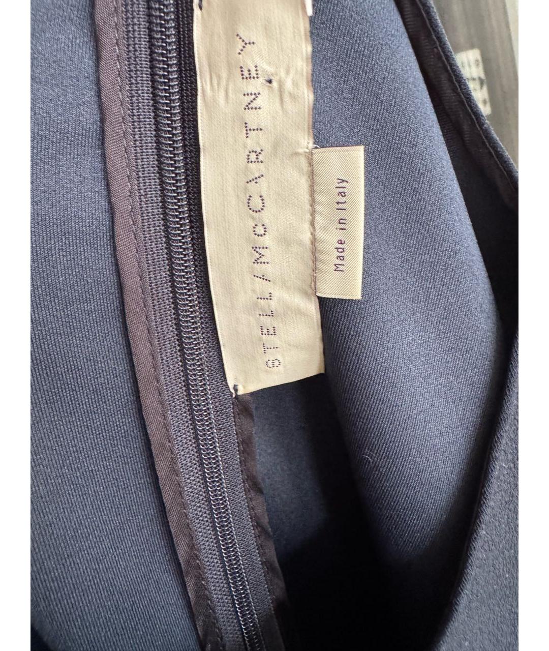 STELLA MCCARTNEY Темно-синее полиэстеровое повседневное платье, фото 6