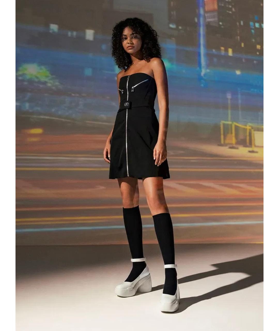 BOTTEGA VENETA Черное полиамидовое коктейльное платье, фото 3