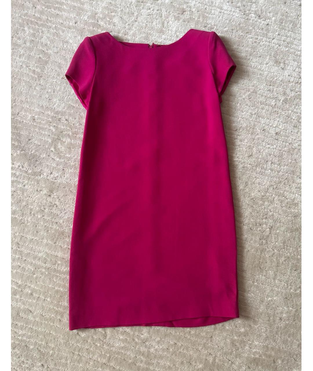 SAINT LAURENT Фуксия ацетатное коктейльное платье, фото 6