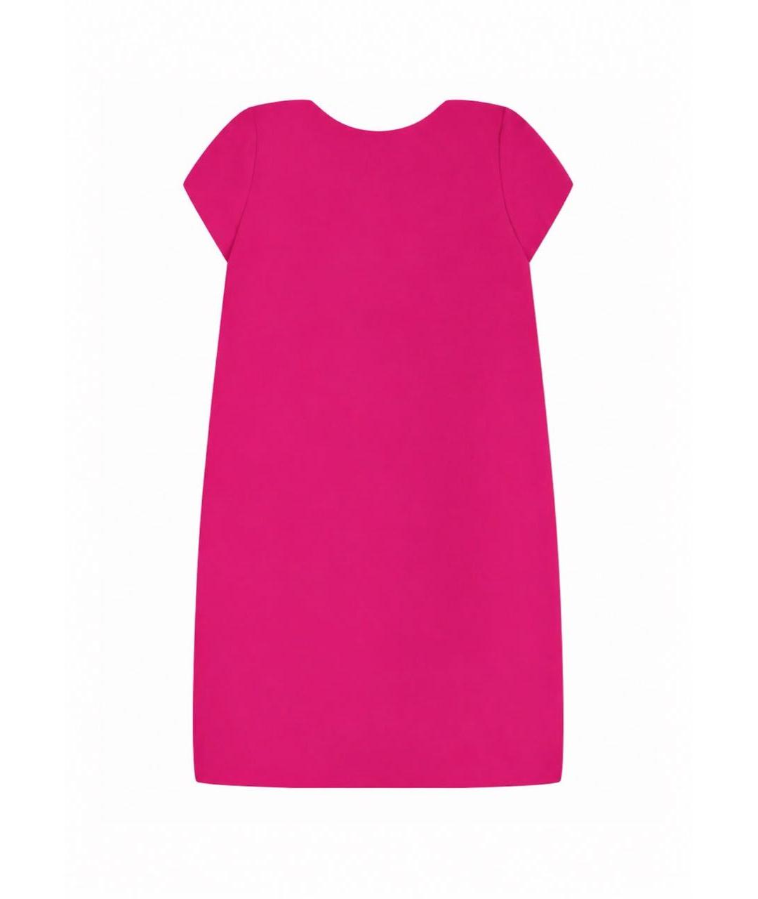 SAINT LAURENT Фуксия ацетатное коктейльное платье, фото 1