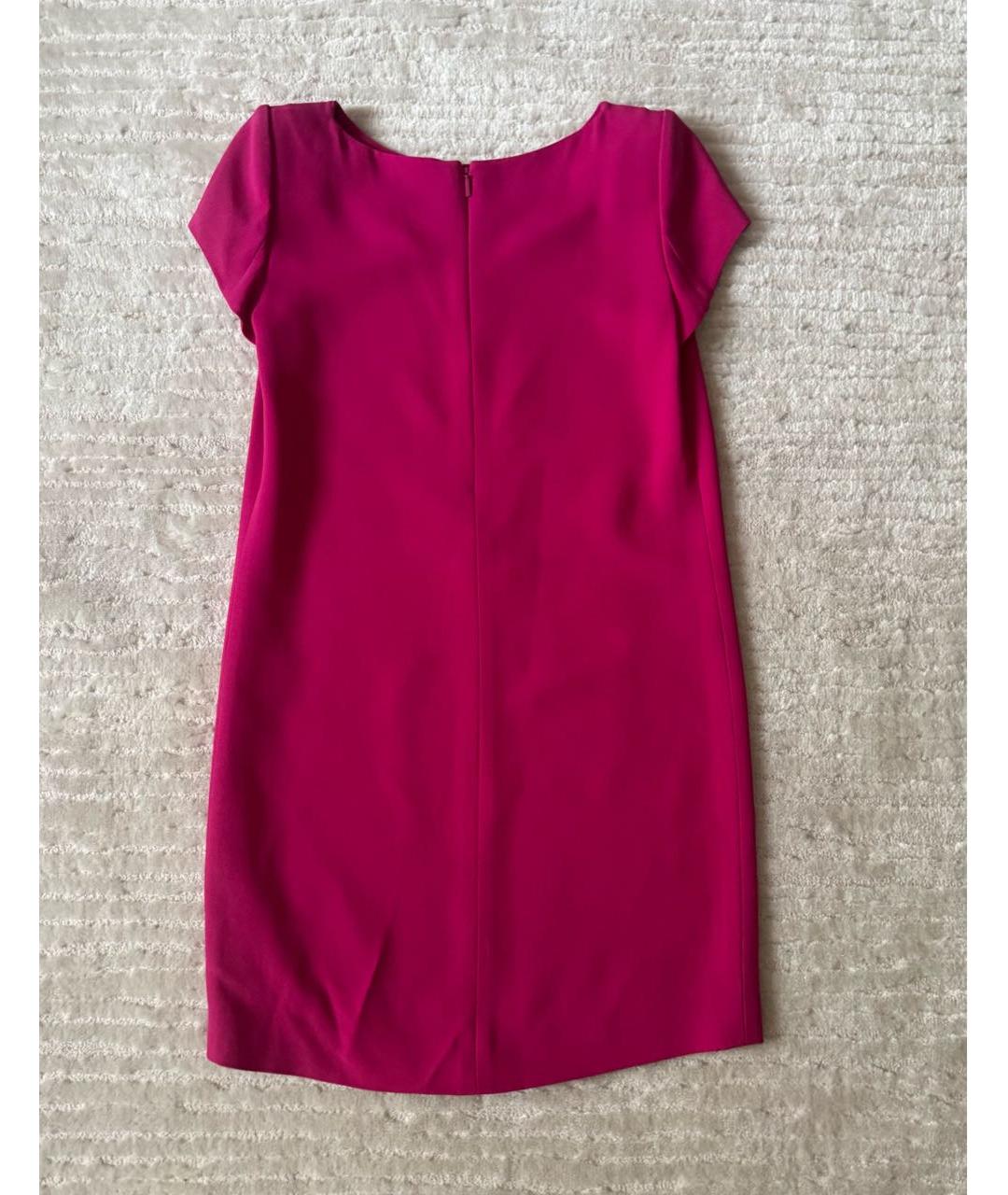 SAINT LAURENT Фуксия ацетатное коктейльное платье, фото 2