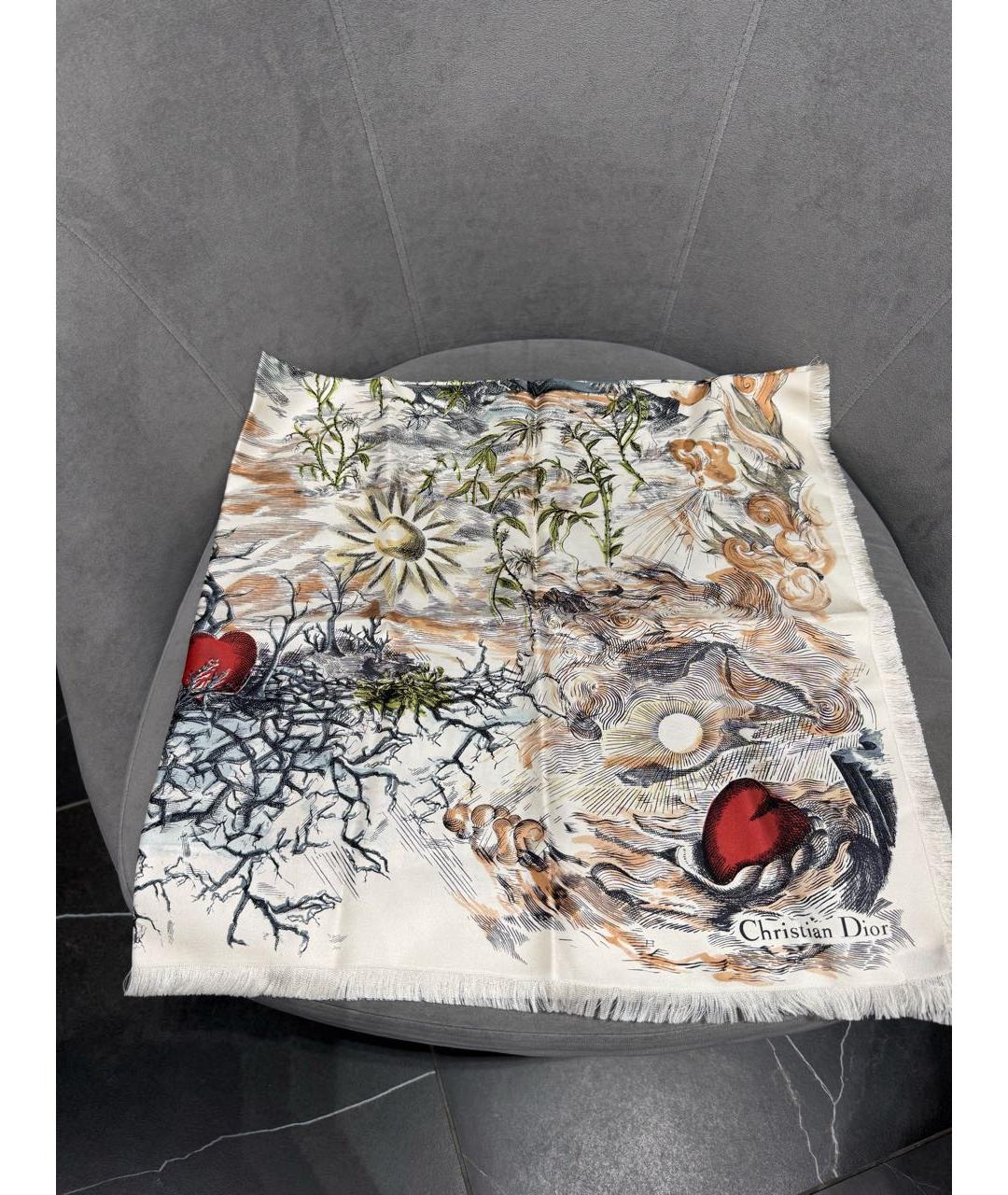 CHRISTIAN DIOR Мульти шелковый платок, фото 4