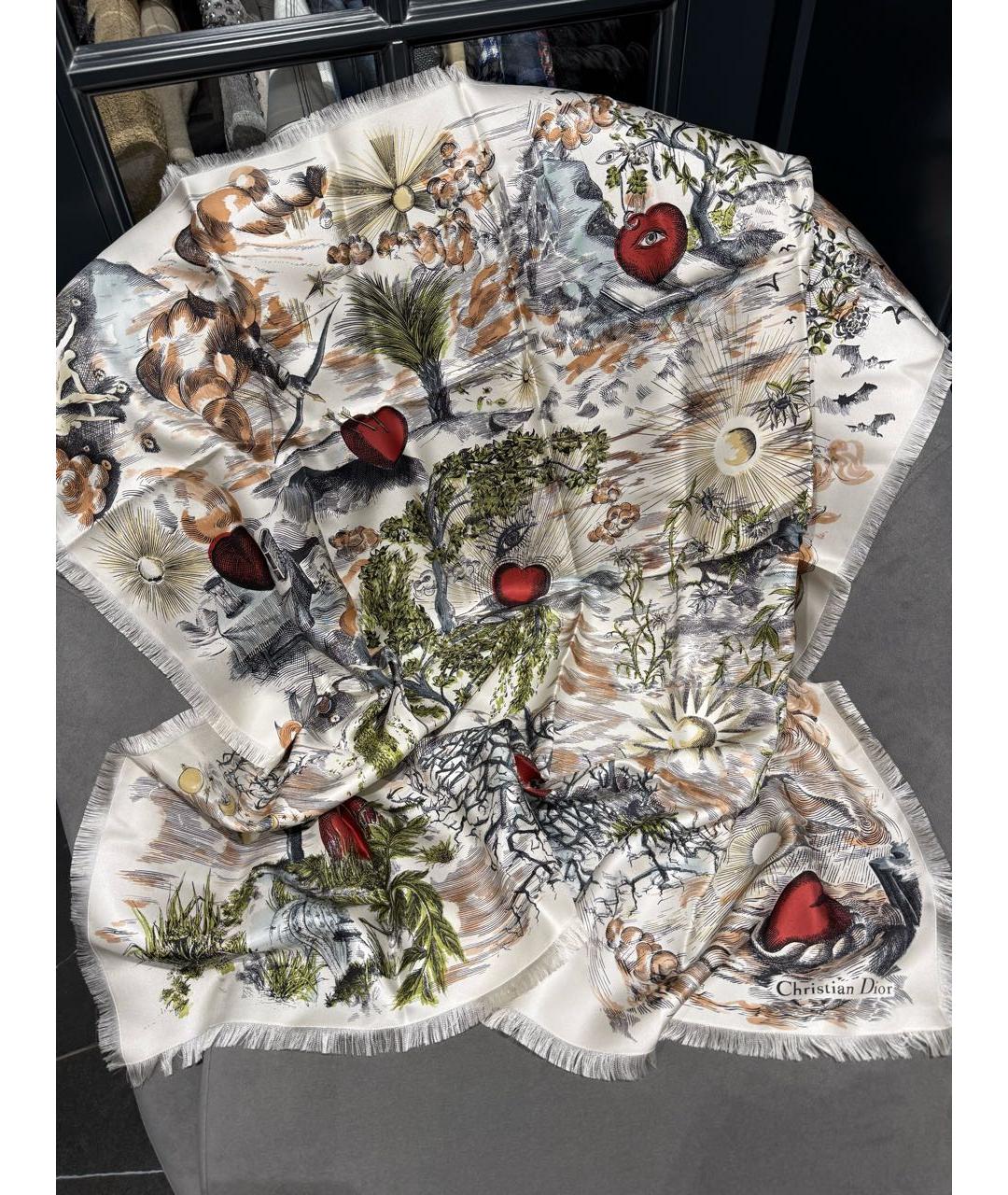 CHRISTIAN DIOR Мульти шелковый платок, фото 2