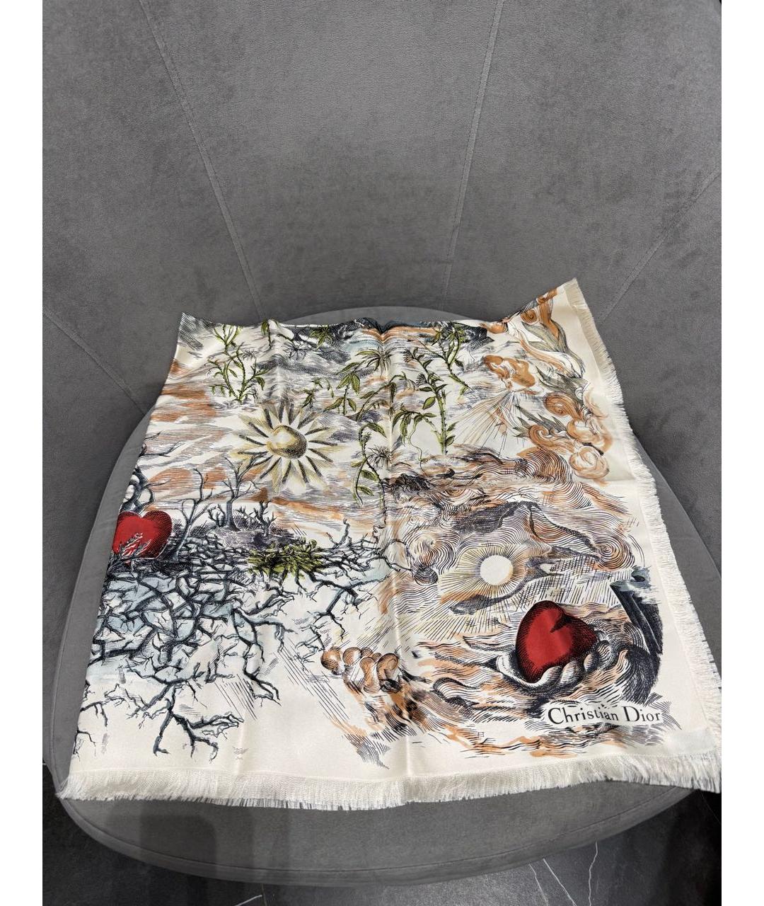 CHRISTIAN DIOR Мульти шелковый платок, фото 3