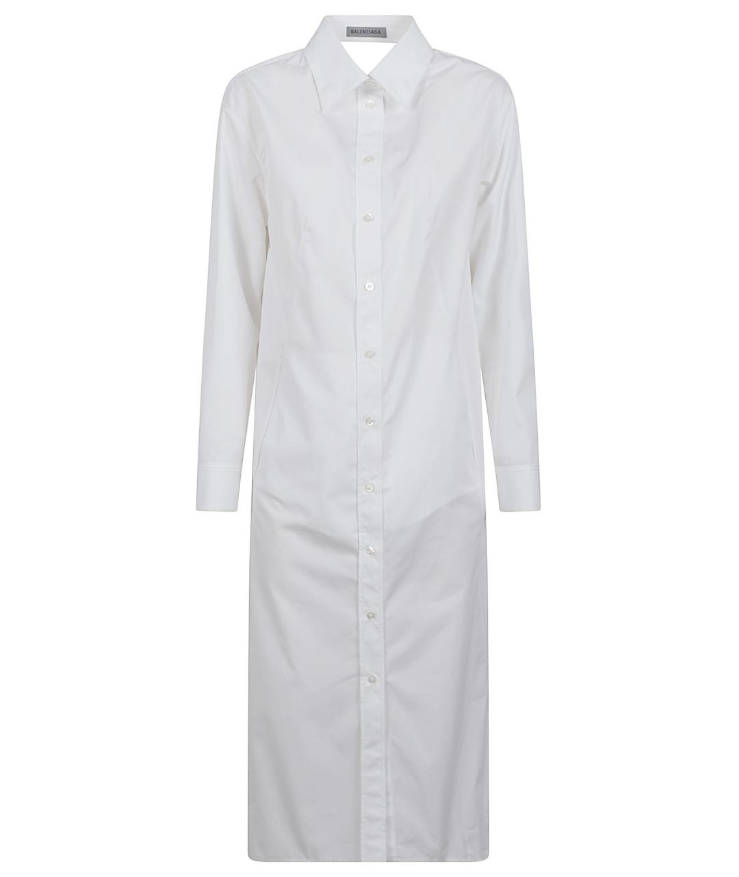 BALENCIAGA Белое хлопковое повседневное платье, фото 1