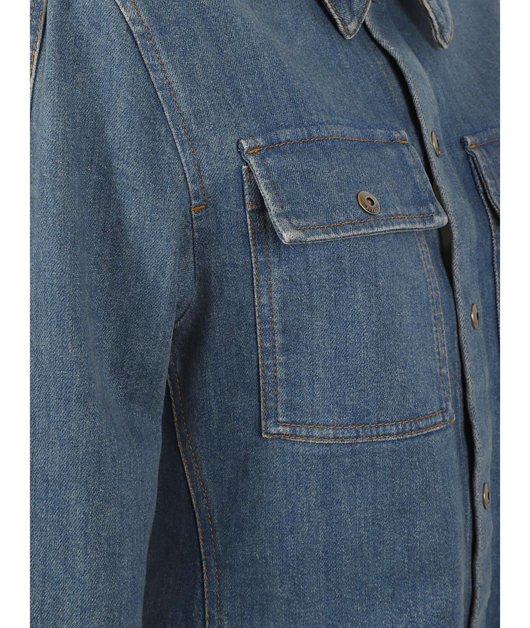 BURBERRY Синяя хлопковая рубашка, фото 2