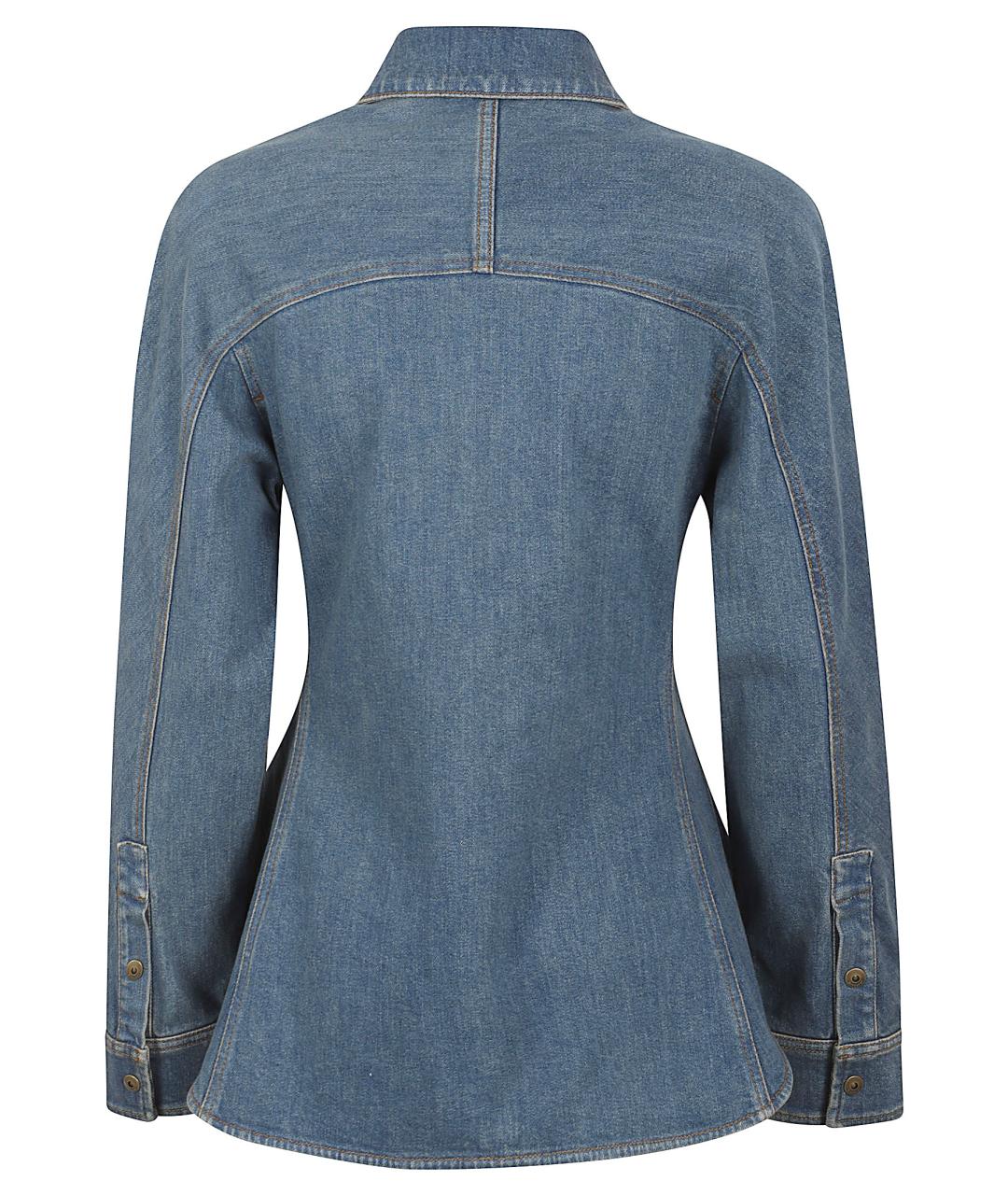 BURBERRY Синяя хлопковая рубашка, фото 3