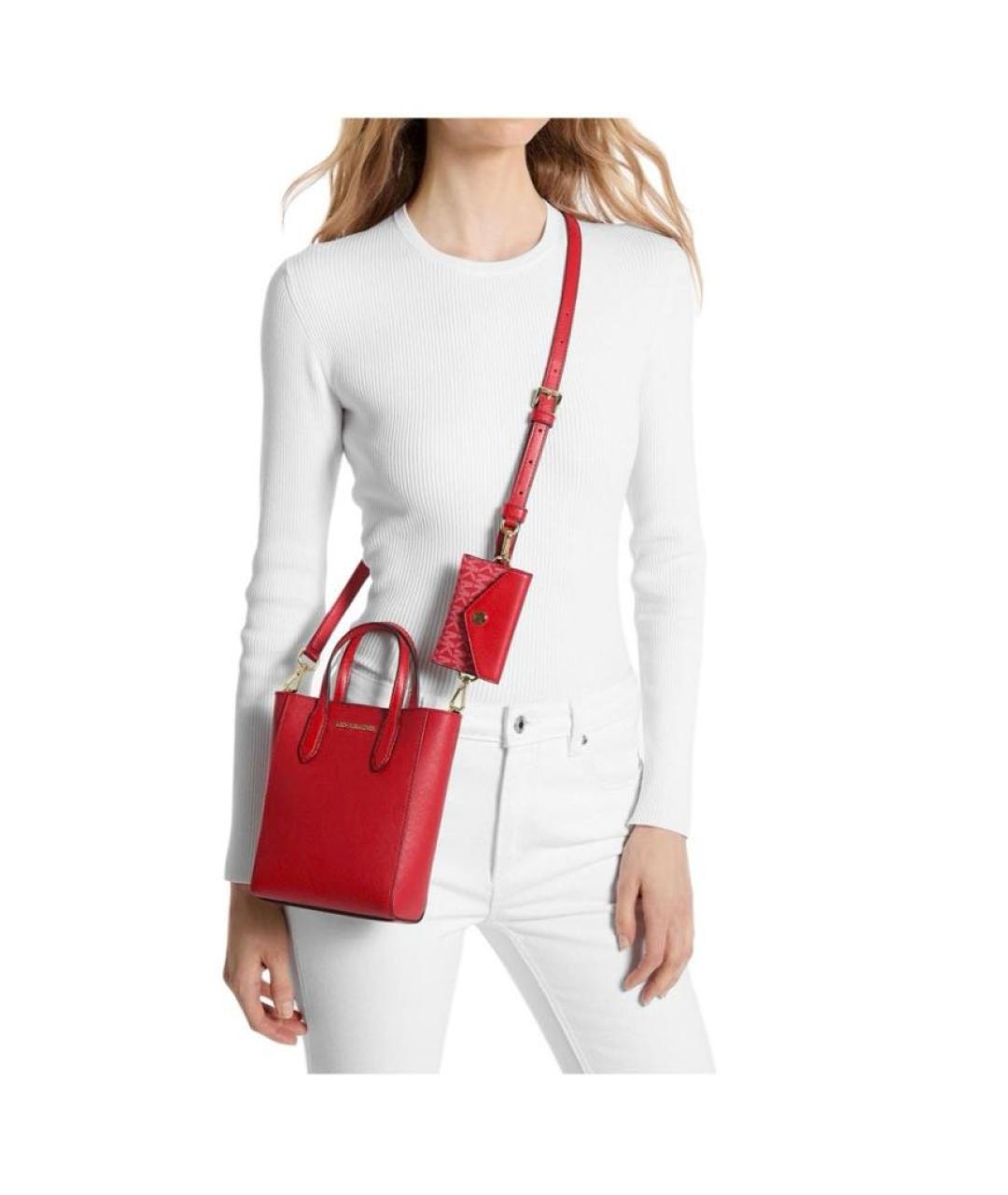 MICHAEL KORS Красная сумка тоут, фото 4