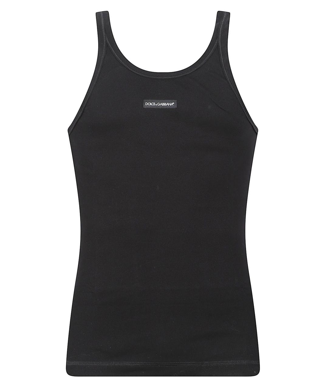 DOLCE&GABBANA Черная хлопковая майка, фото 1