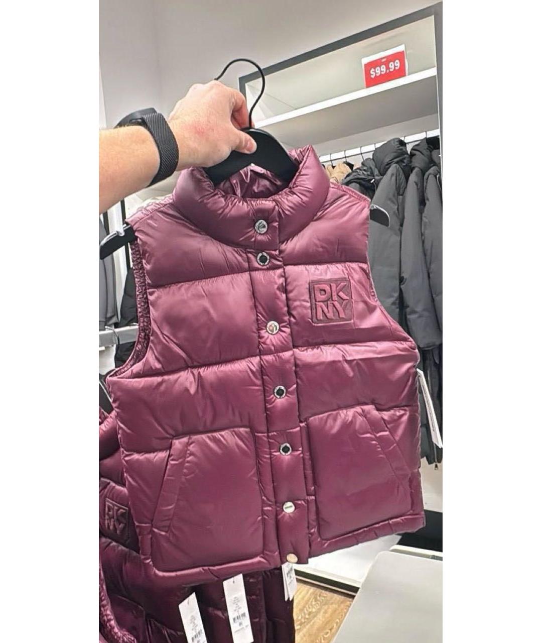 DKNY Бордовый жилет, фото 4