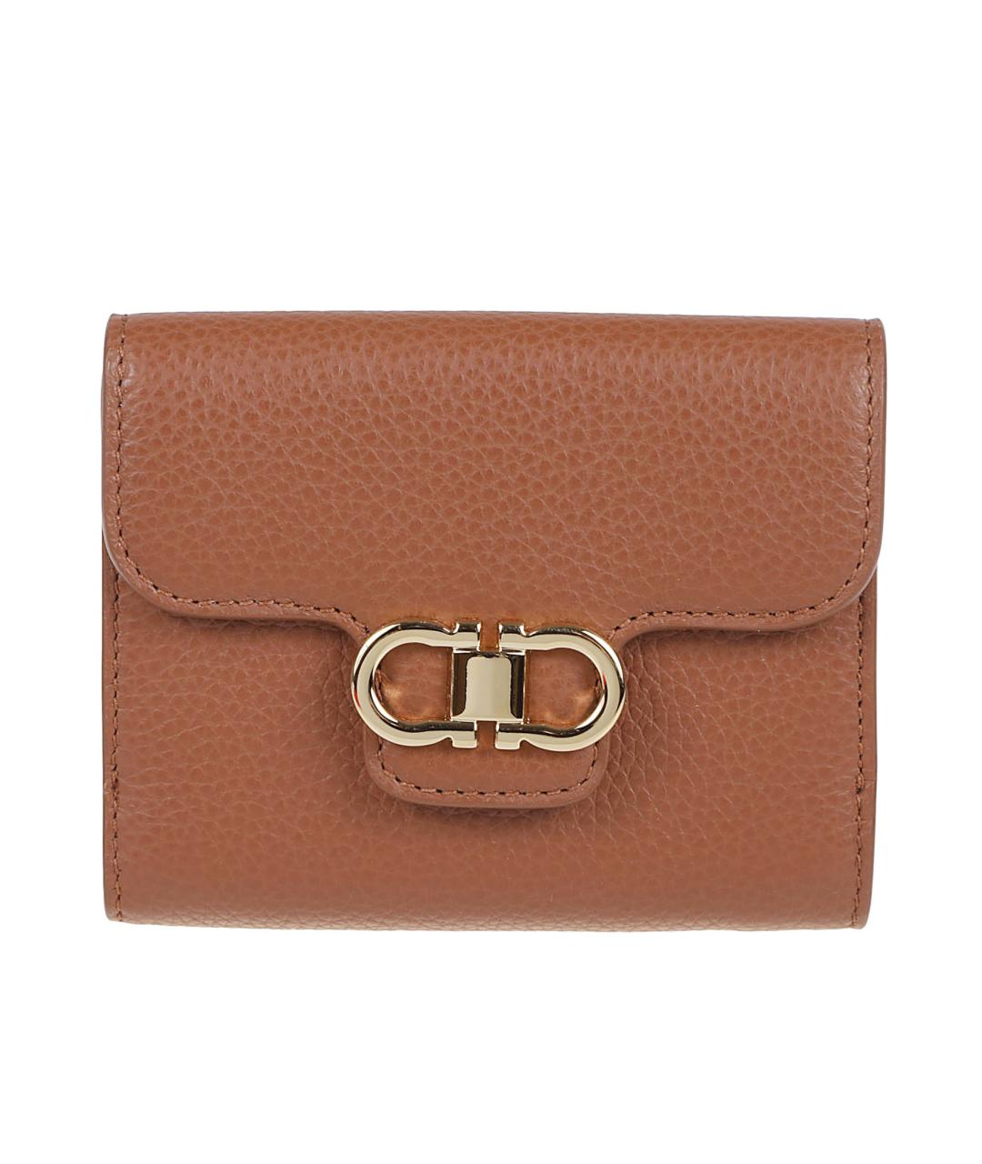 FERRAGAMO Коричневый кожаный кошелек, фото 1