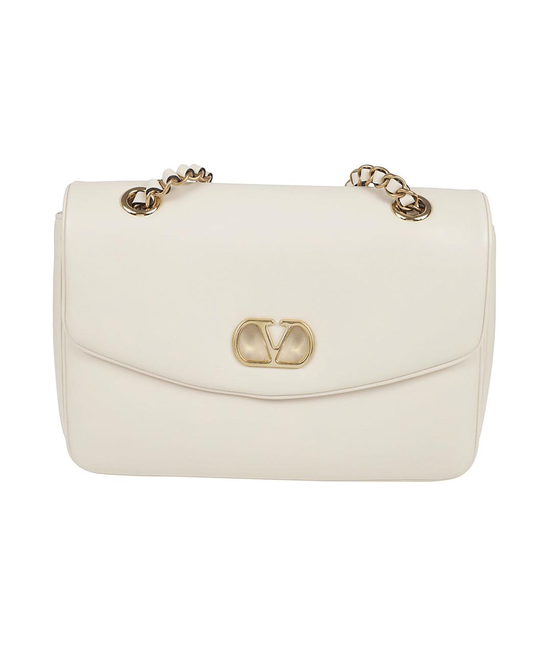 VALENTINO Белая кожаная сумка через плечо, фото 1