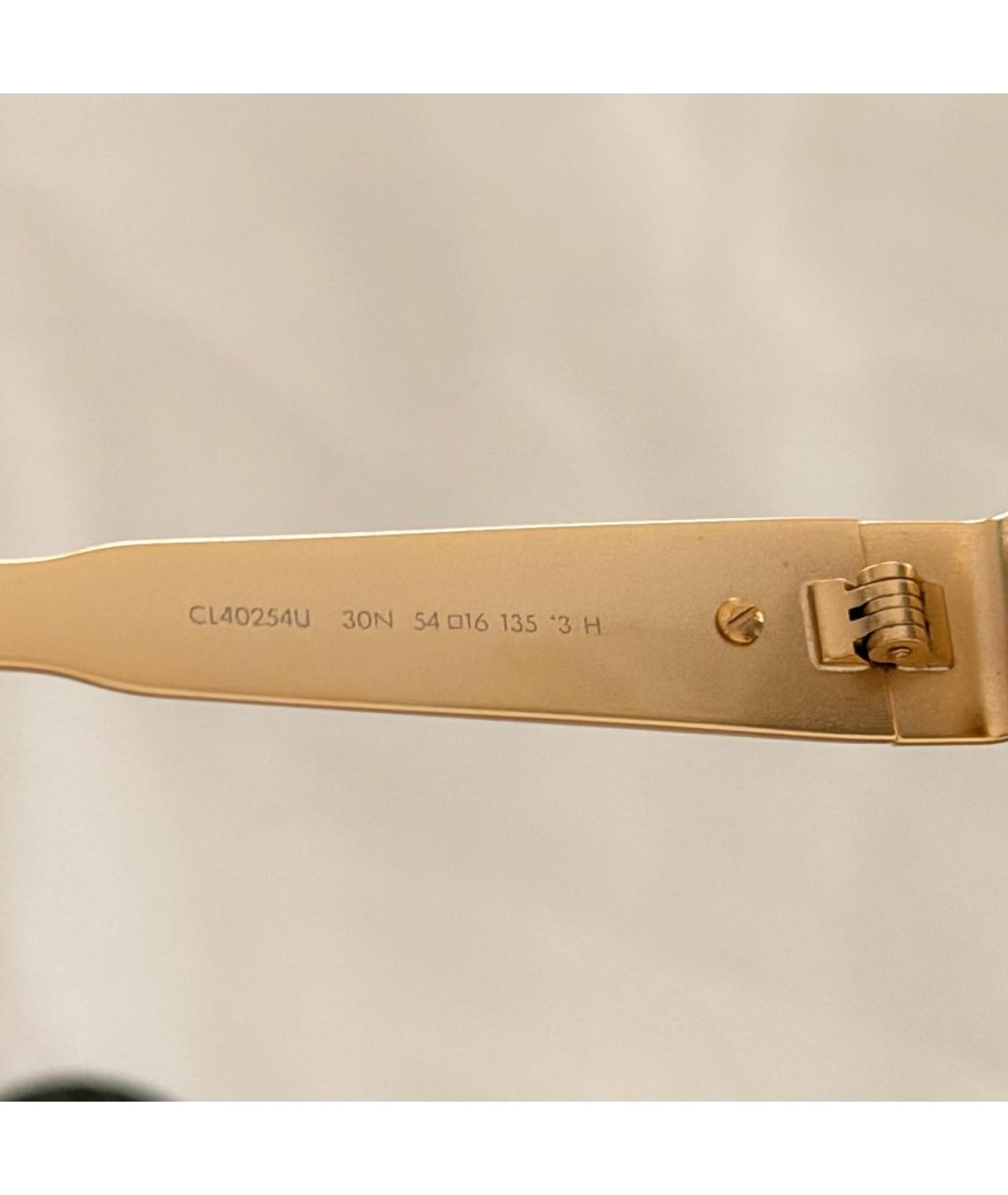 CELINE Золотые металлические солнцезащитные очки, фото 7