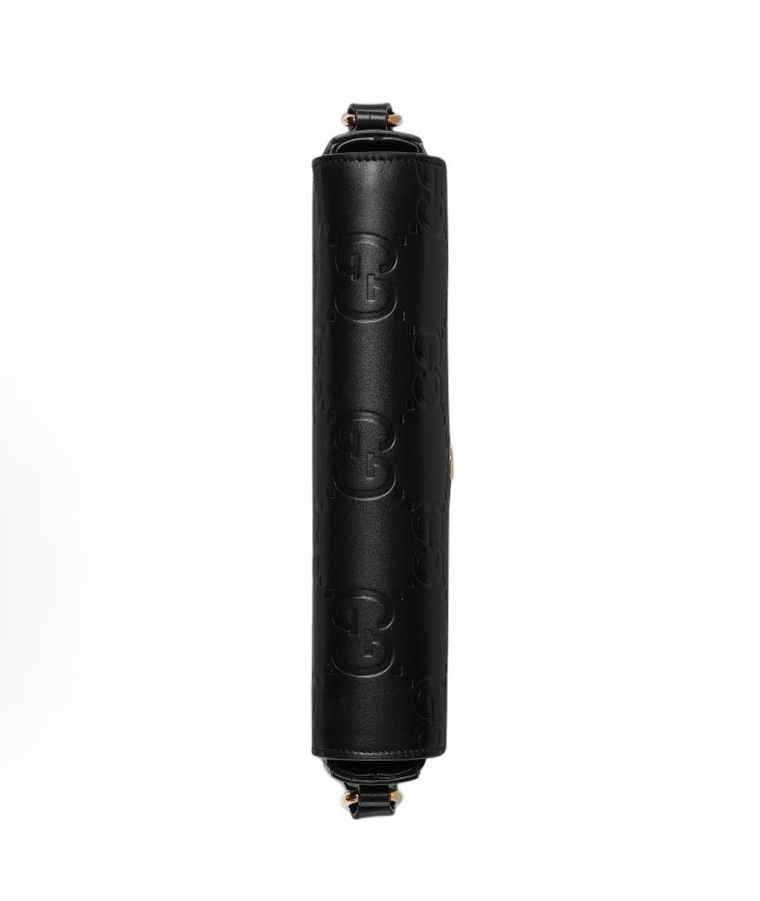 GUCCI Черная кожаная сумка через плечо, фото 4