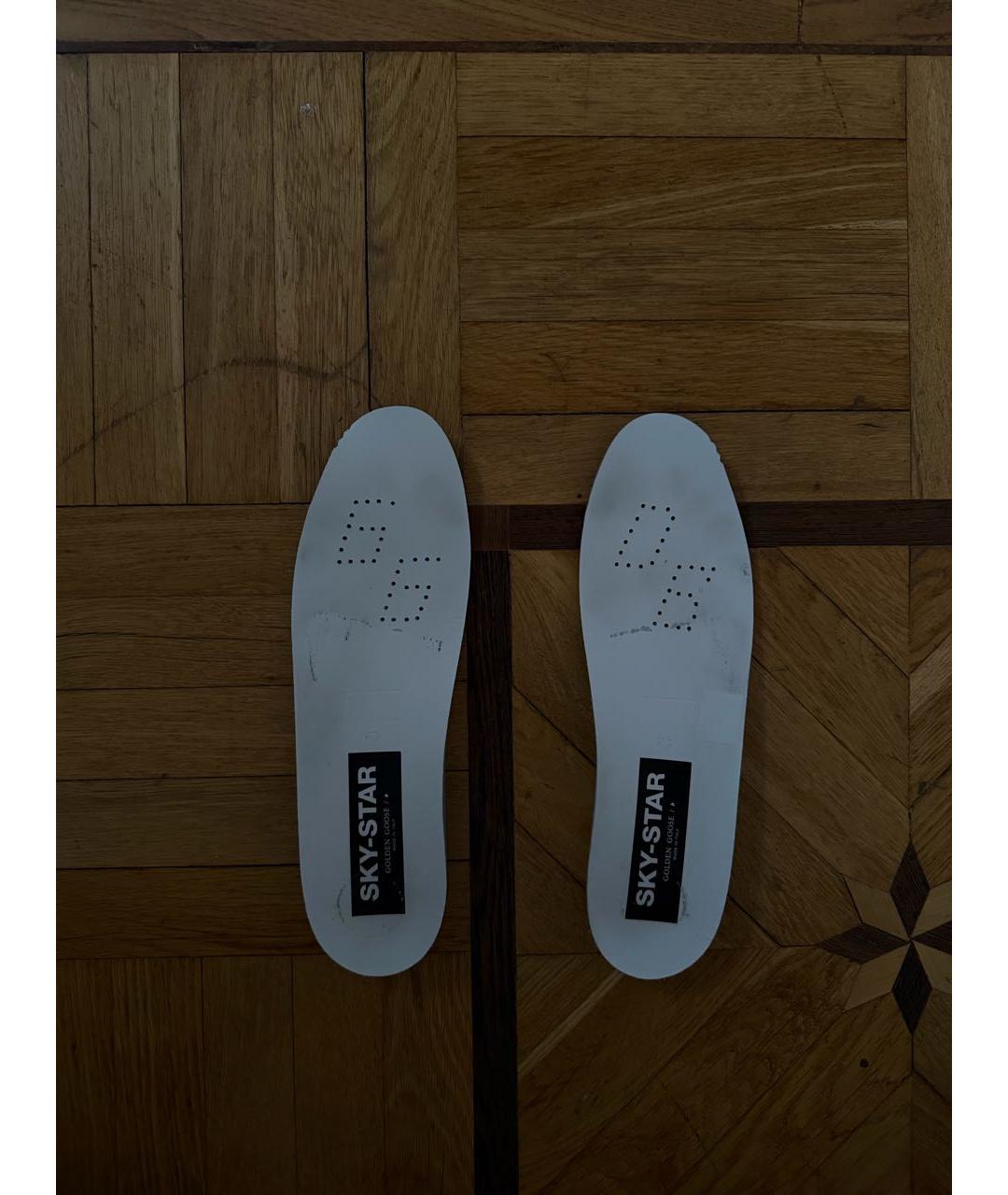 GOLDEN GOOSE DELUXE BRAND Белые кожаные высокие кроссовки / кеды, фото 7