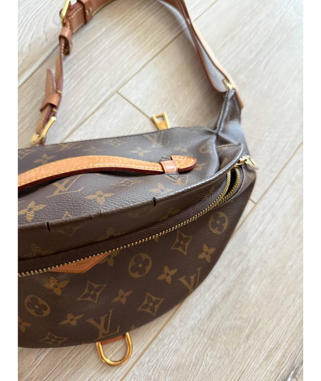 LOUIS VUITTON Коричневая поясная сумка, фото 6