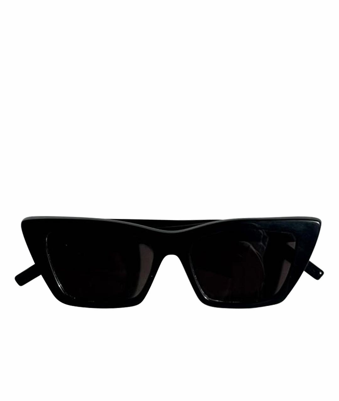 SAINT LAURENT Черные пластиковые солнцезащитные очки, фото 1