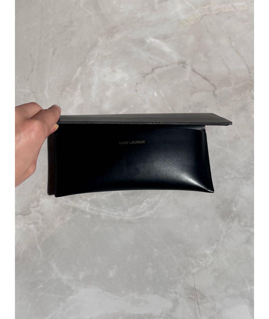 SAINT LAURENT Черные пластиковые солнцезащитные очки, фото 5