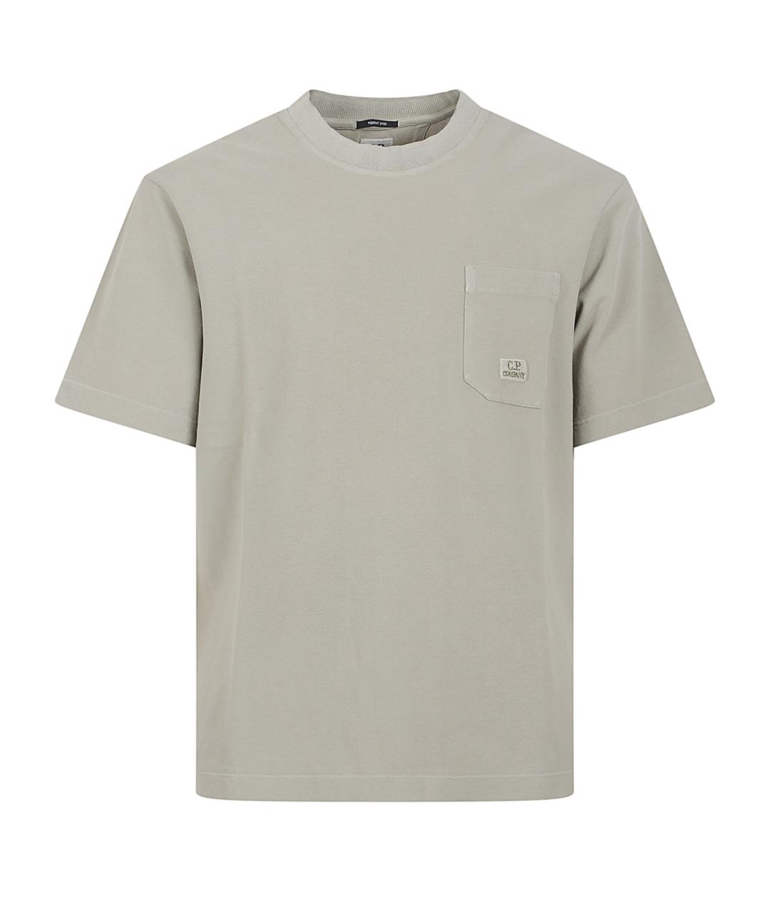 CP COMPANY Серая хлопковая футболка, фото 1