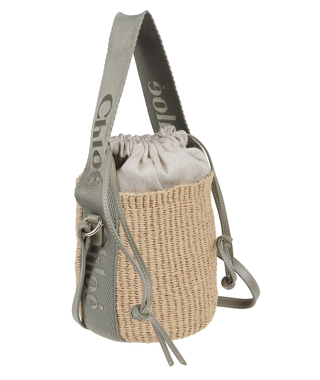 CHLOE Бежевая пелетеная сумка тоут, фото 3