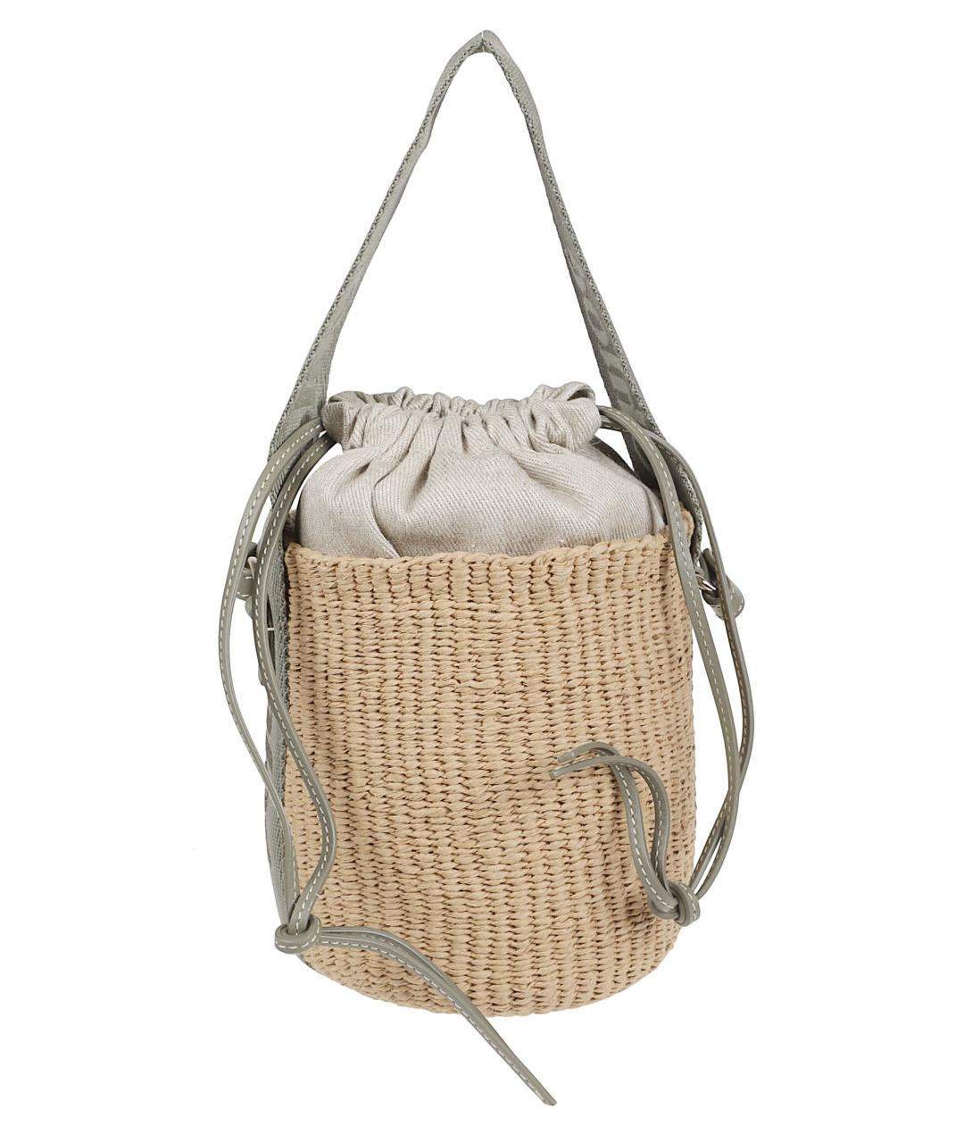 CHLOE Бежевая пелетеная сумка тоут, фото 1