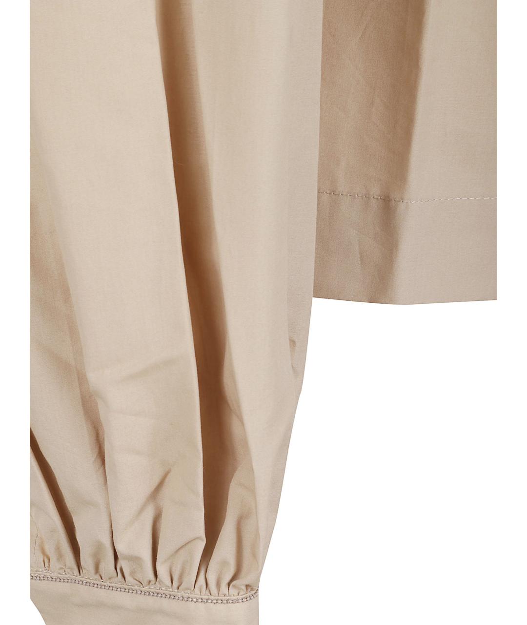 FABIANA FILIPPI Бежевая шелковая рубашка, фото 2