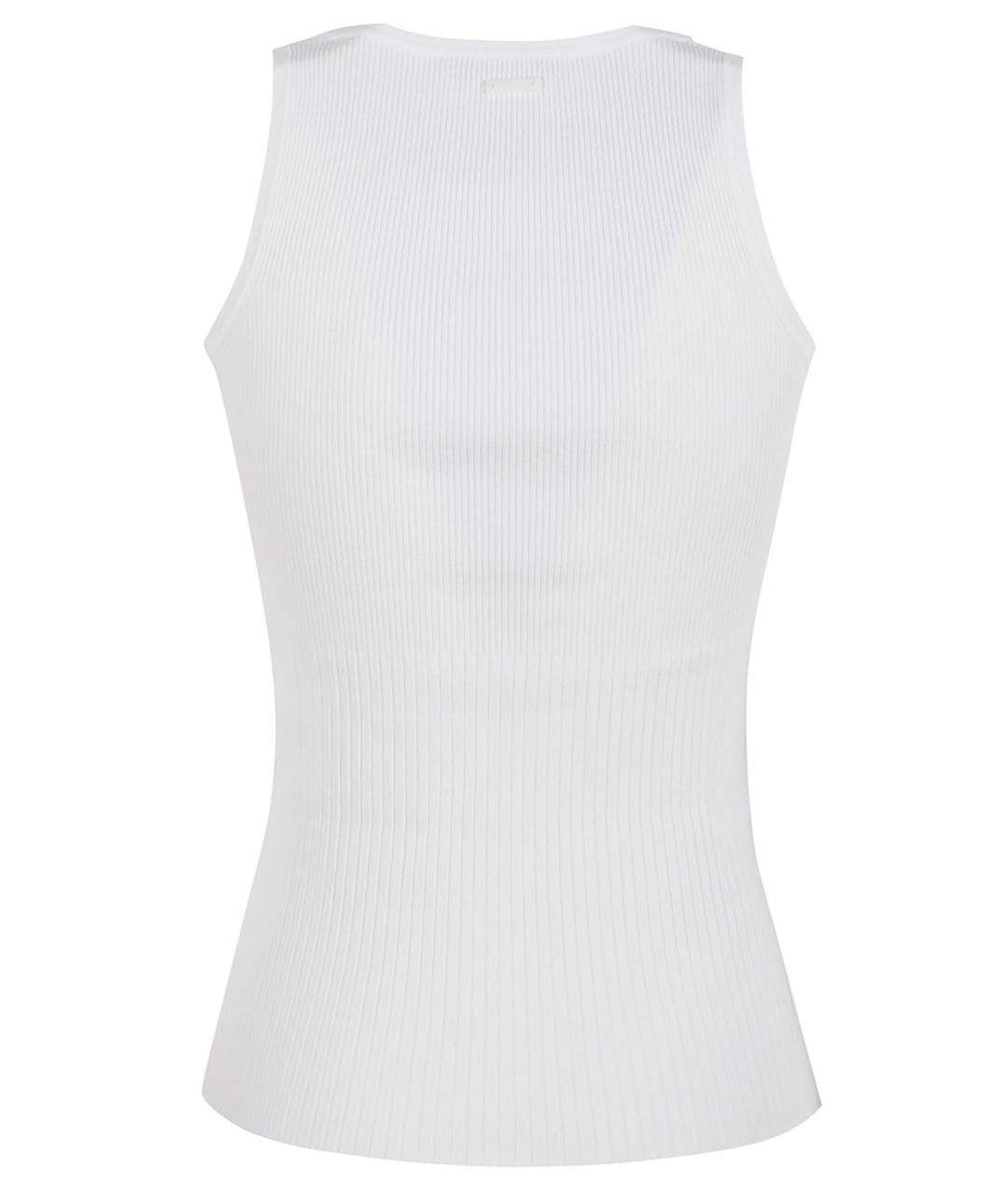 MAX MARA Белая вискозная майка, фото 3