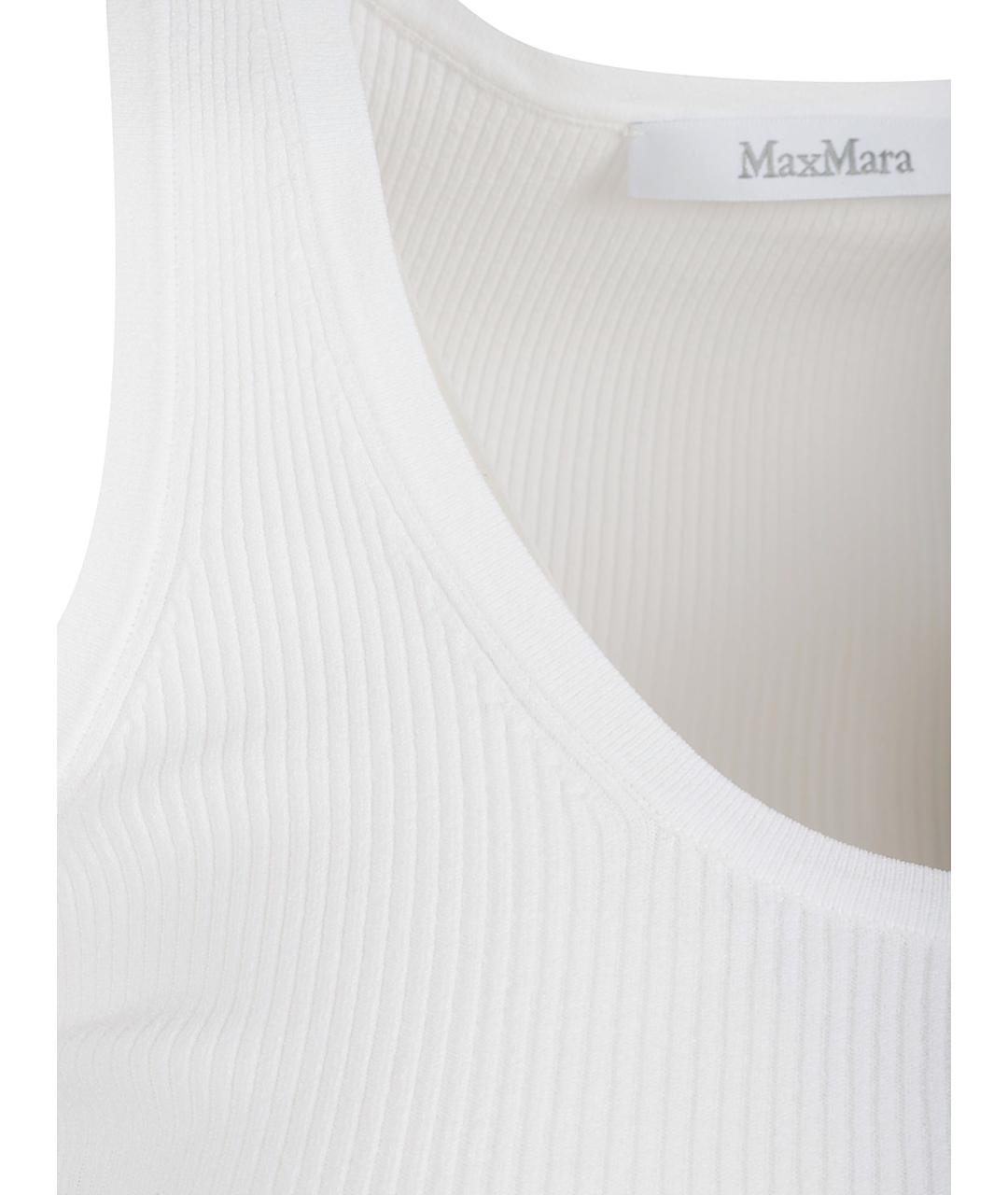 MAX MARA Белая вискозная майка, фото 2