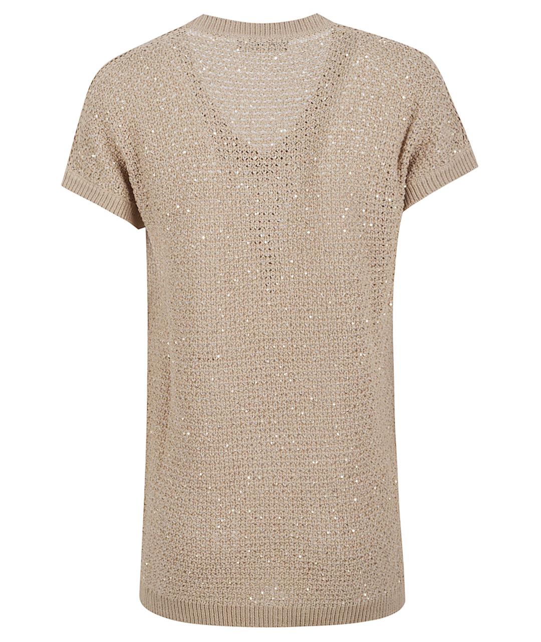 FABIANA FILIPPI Бежевый хлопковый джемпер / свитер, фото 3