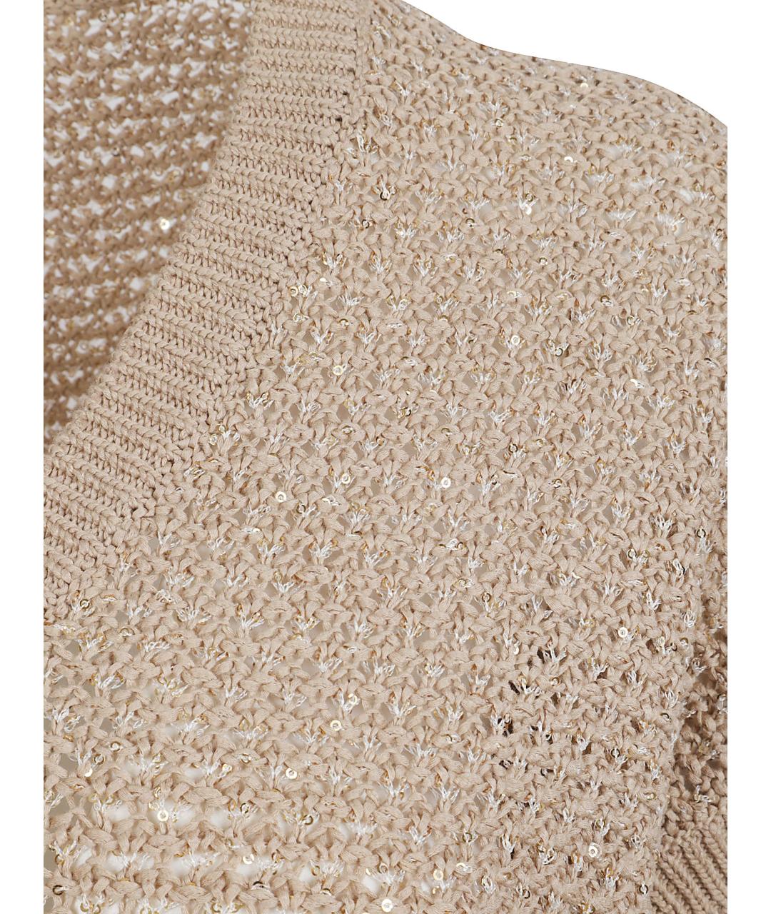 FABIANA FILIPPI Бежевый хлопковый джемпер / свитер, фото 2