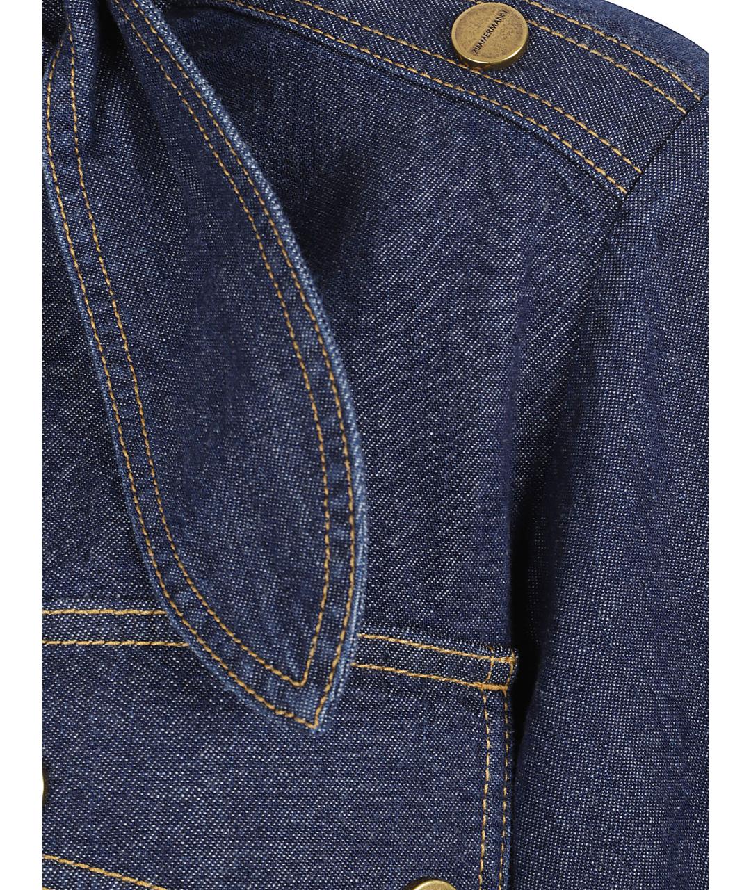 ZIMMERMANN Синяя хлопковая рубашка, фото 2