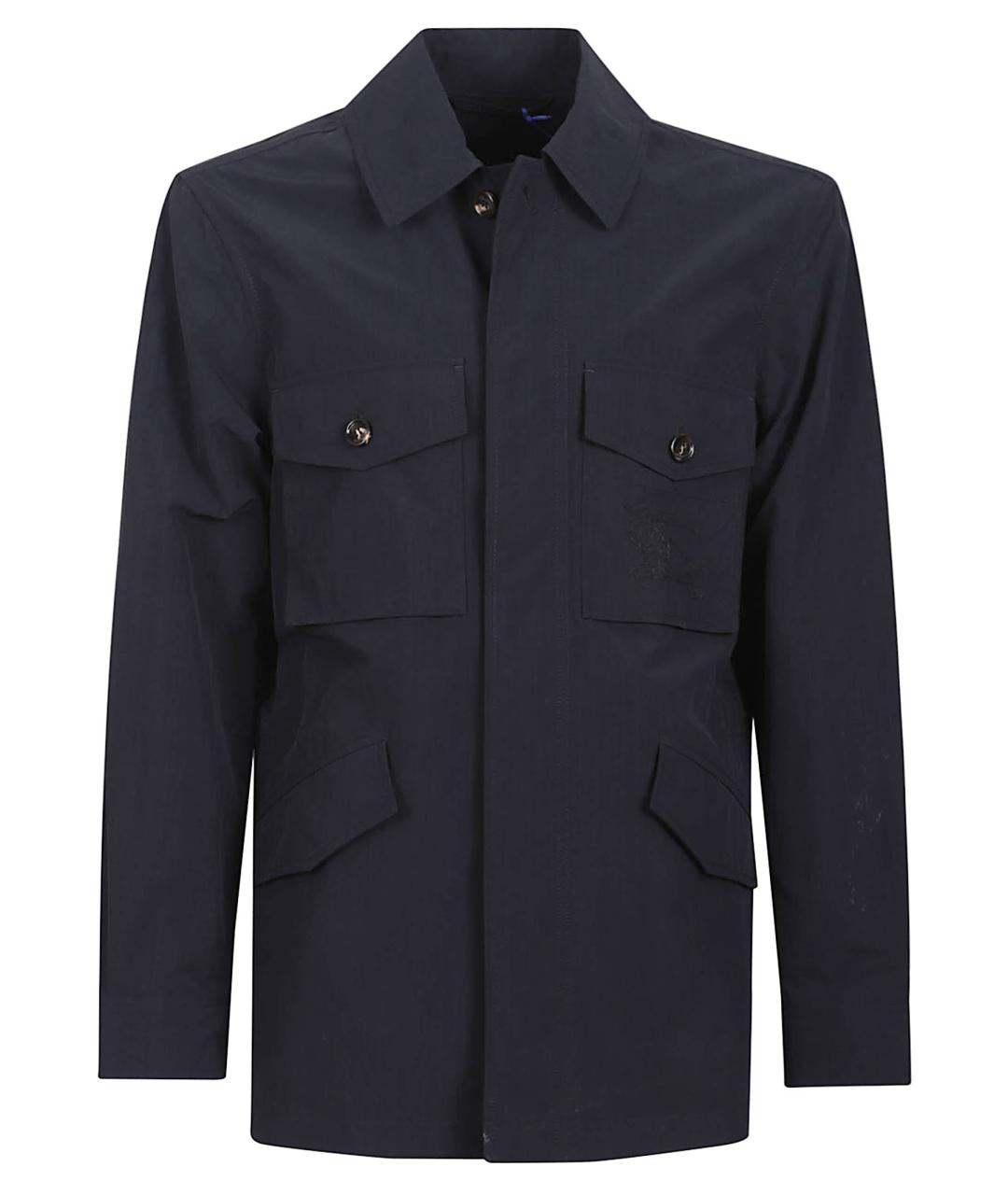 BURBERRY Темно-синяя полиамидовая куртка, фото 1