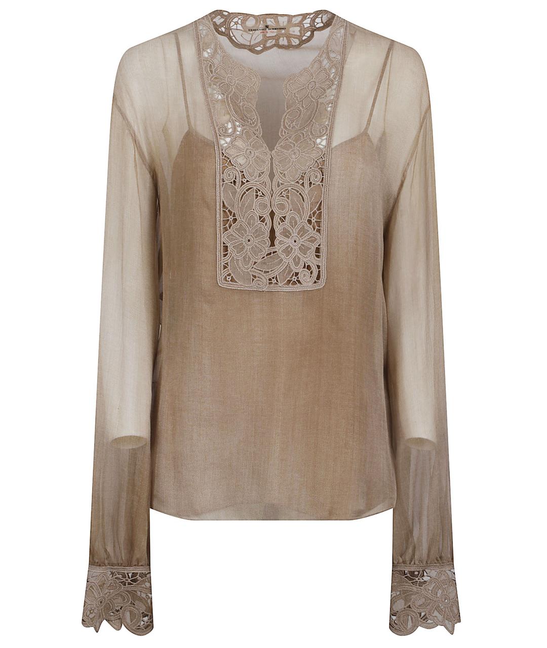 ERMANNO SCERVINO Бежевая рубашка, фото 1