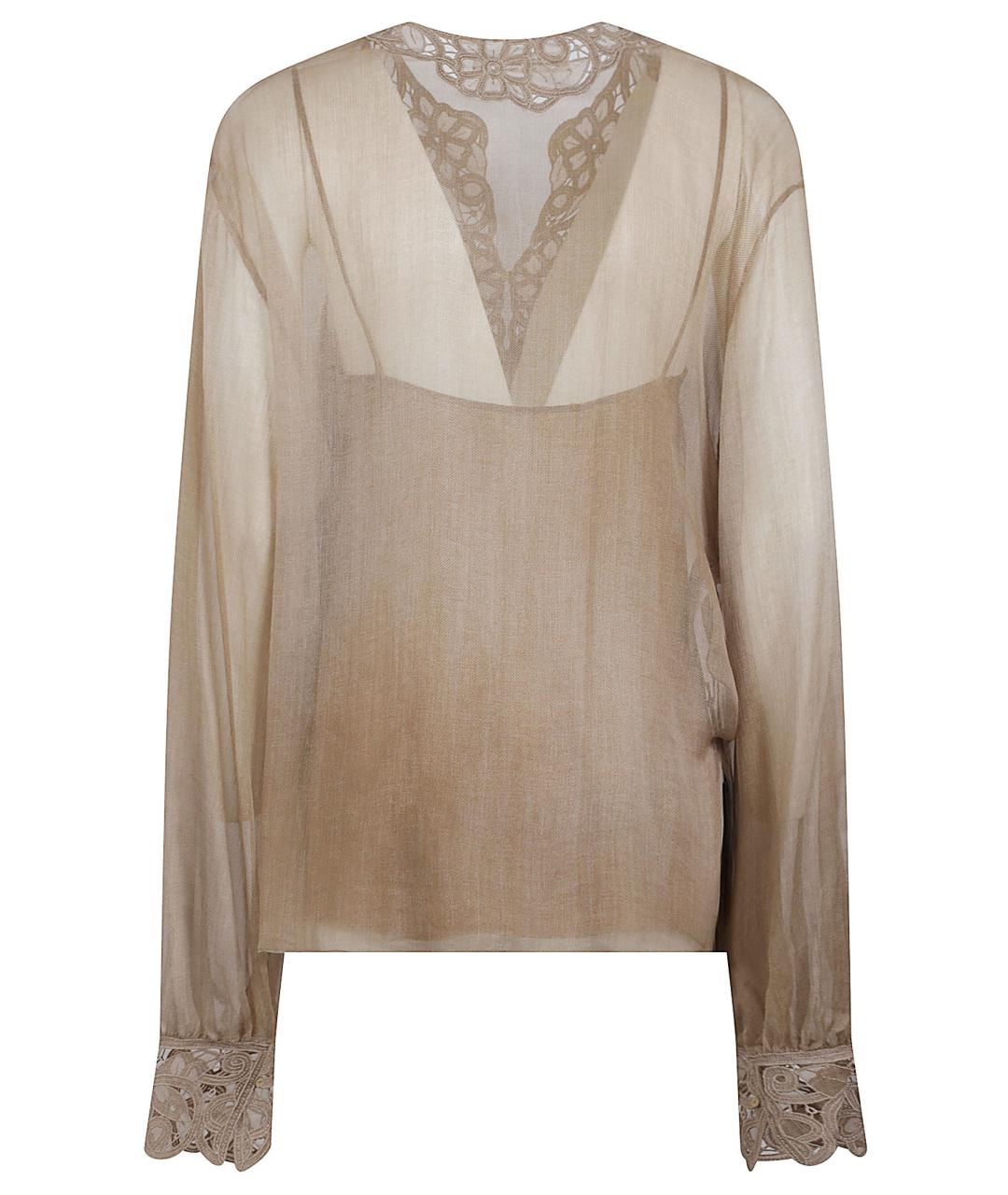 ERMANNO SCERVINO Бежевая рубашка, фото 3